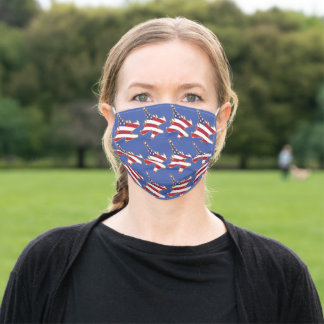 Mascarilla De Tela F16 Luchando contra el Halcón Bandera de Estados U