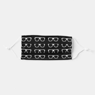 Mascarilla De Tela gafas de ojo blanco negro