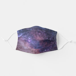 Mascarilla De Tela Galaxy Stars Pink Space Universo Simple Moderno