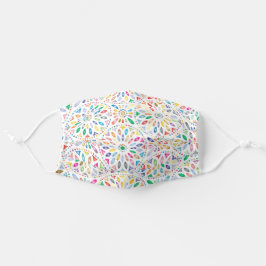 Mascarilla De Tela Las flores de arcoiris de Mandala resumen por su n