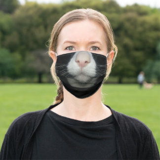 Mascarilla De Tela Máscara de felino de Tuxedo