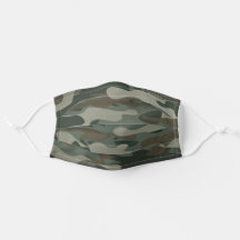 Máscara facial de camuflaje del ejército verde