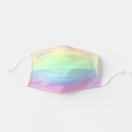 Mascarilla De Tela Pastel arcoiris Ombre