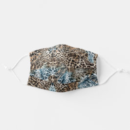 Mascarilla De Tela Patrón de estampado de animal de leopardo
