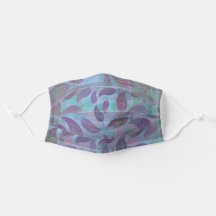 Patrón de hojas moradas azules