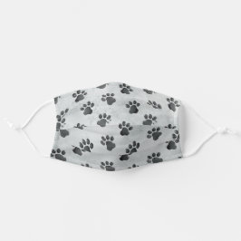 Mascarilla De Tela Patrón de impresión de pata animal de perro gato