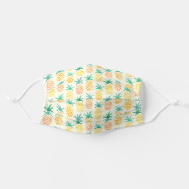 Mascarilla De Tela Patrón de piña amarilla