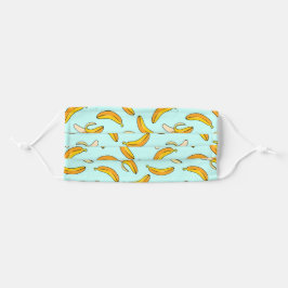 Mascarilla De Tela Patrón de plátanos pelado y entero