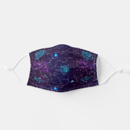 Mascarilla De Tela Patrón de señales de estrella del espacio de galax