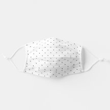 Punto pequeño de polka blanco y negro