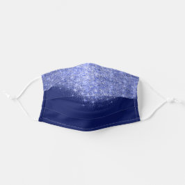 Mascarilla De Tela Purpurina de la Marina Azul Efecto Glam Elegant Om