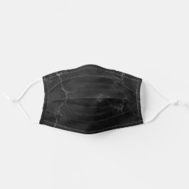 Mascarilla De Tela Textura negra simple moderna para él