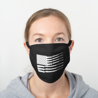 Mascarilla Negra De Algodón Rifle de bandera estadounidense II