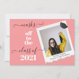 Mascarillas divertidas de la invitación para la fo