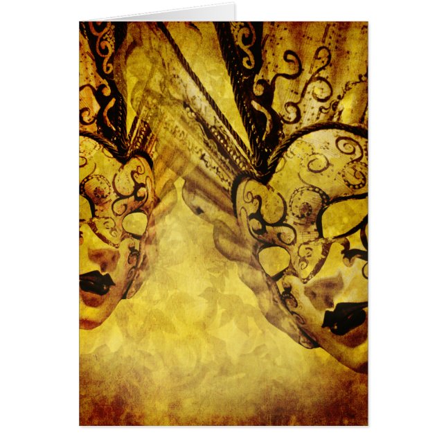 Mascarillas venecianas de oro de época (Frente)