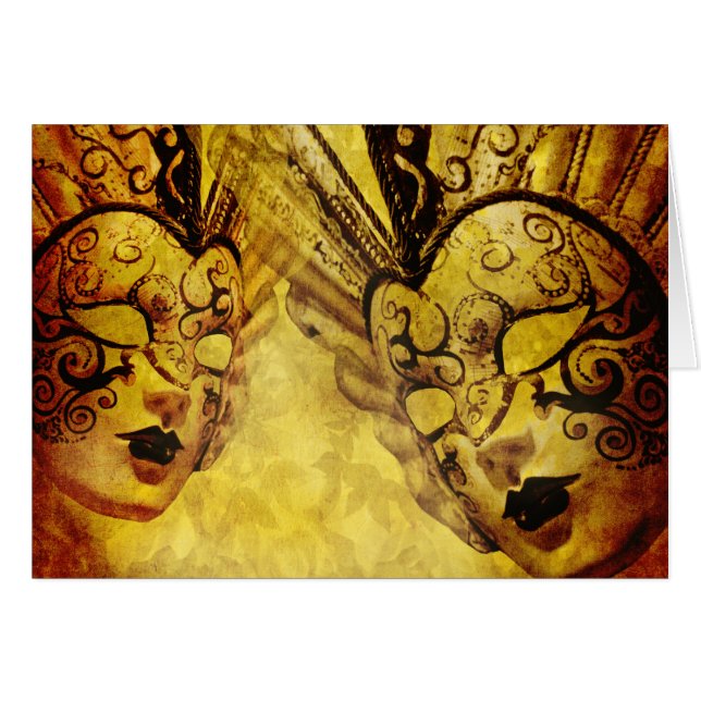 Mascarillas venecianas de oro de época (Anverso (Horizontal))