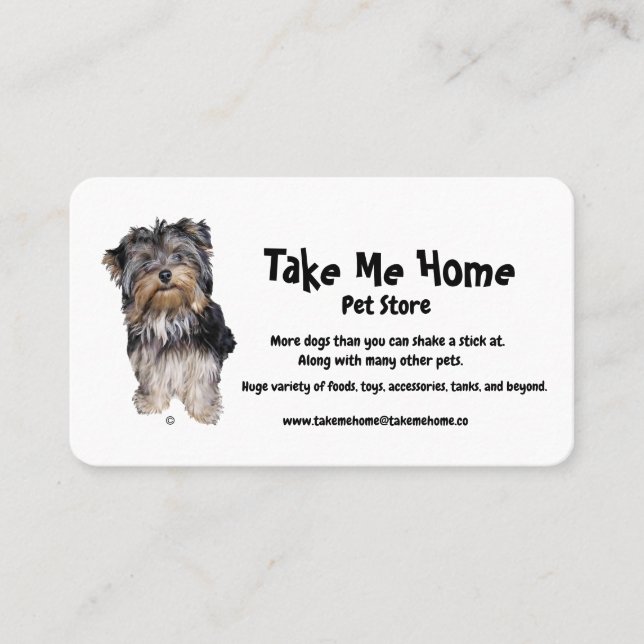 Mascota Almacenar tarjeta de visita (Anverso)