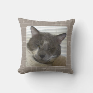 MASCOTA AMOR Mascota Foto Cojín decorativo / Taupe