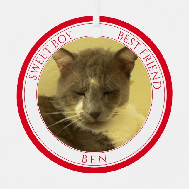 MASCOTA AMOR Ornamento Círculo Metalizado + Texto  (Anverso)