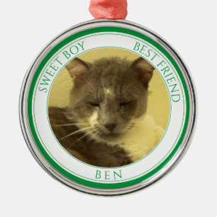 MASCOTA AMOR Ornamento redondo premium + Texto / V
