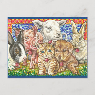 "Mascota; Comida". Postal