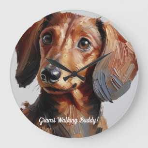 Mascota Dachshund Personaliza el reloj de pared