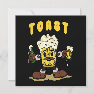 Mascota de brindis con cerveza