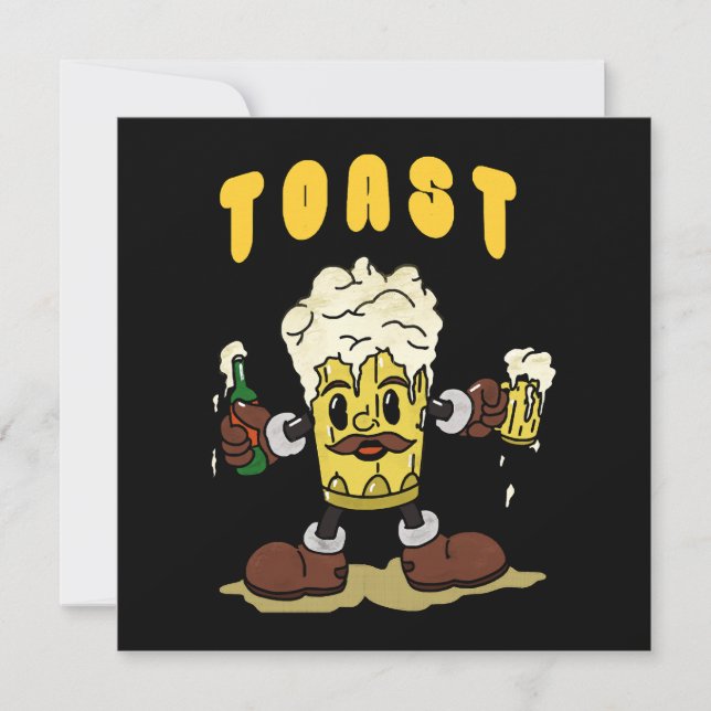 Mascota de brindis con cerveza (Anverso)