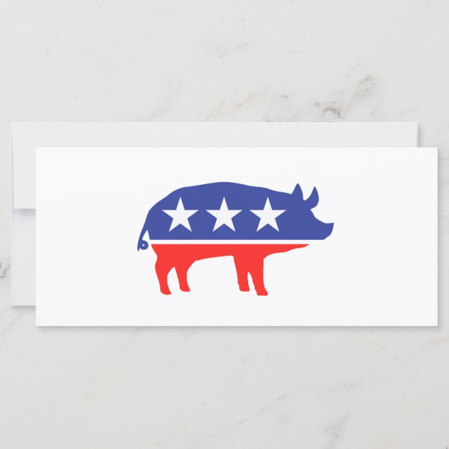 Mascota de cerdo Fiesta político (Anverso)