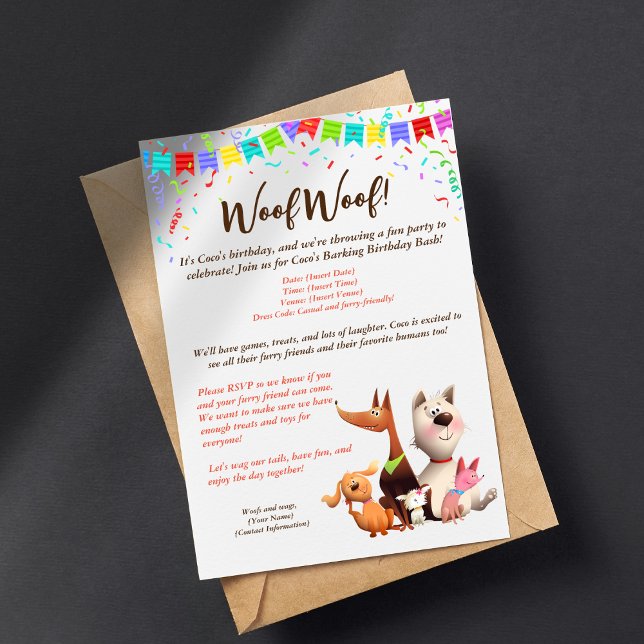 Mascota de cumpleaños divertido Invitación (Subido por el creador)