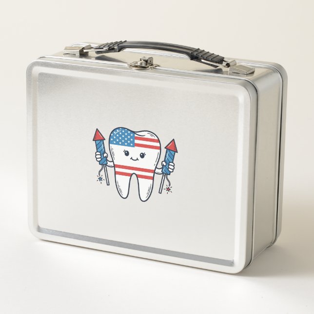 Mascota de diente patriótico Diseño de vector de f (Anverso)