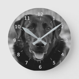 Mascota de fotografía de Labrador negro reloj de p