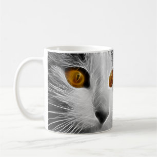 Mascota de gato marrón taza de café taza
