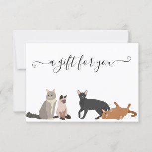 Mascota de gatos de certificado de regalo
