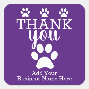 Mascota de marca   Personalizado Gracias Pegatinas