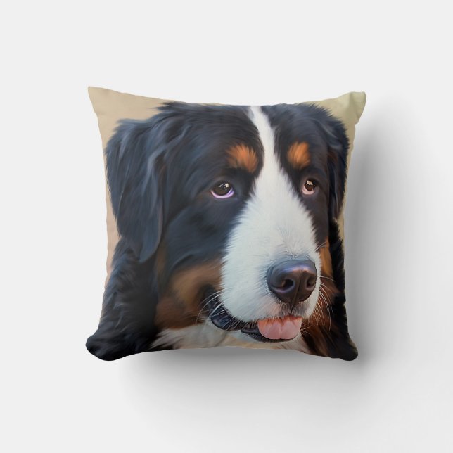 Mascota de montaña de Bernese Cojín decorativo de  (Anverso)