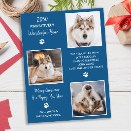 Mascota de perro personalizado foto año en Navidad