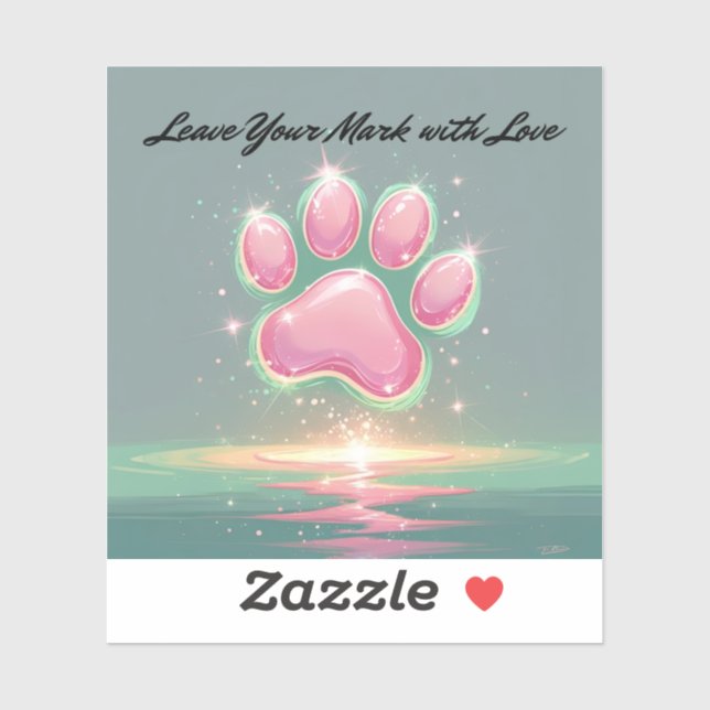 Mascota espumoso Paw Pegatina Cute Perro y Gato Lo (Hoja)