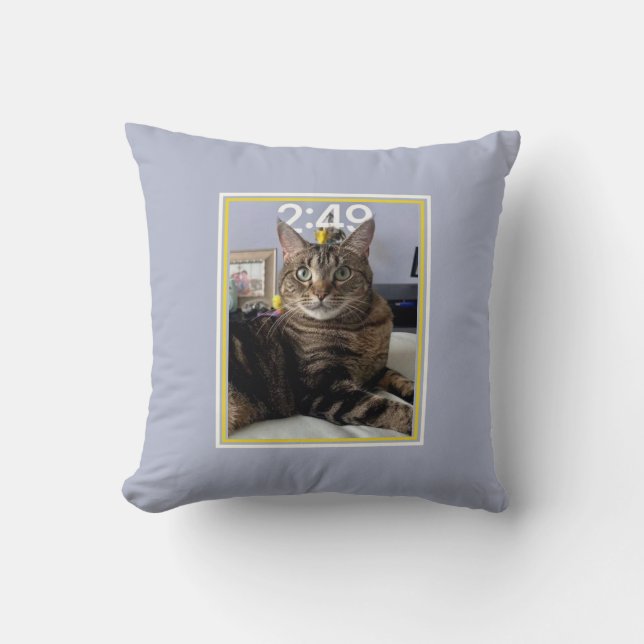 Mascota foto almohada personalizada de gato (Anverso)