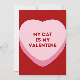 Mascota gato Día de San Valentín de foto tarjeta d