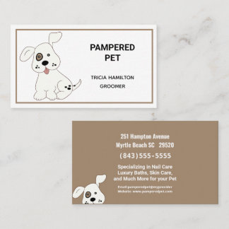 Mascota Groomer/ Tarjeta de visita Vet