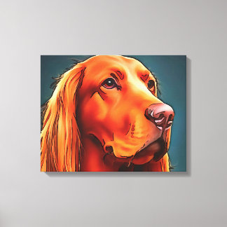 Mascota irlandés retrato arte de contorno negro