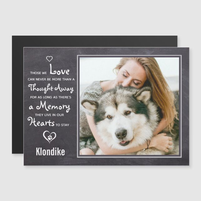 Mascota Memorial Keepsake Photo Magnet (Anverso/Reverso)