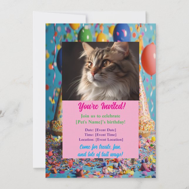 Mascota personalizada Personalizado de invitación  (Anverso)