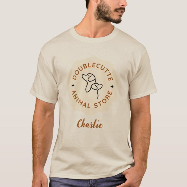 Mascota personalizado y camiseta con logotipo con  (Anverso)