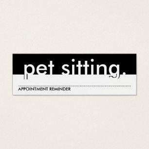 mascota sentado. (Tarjeta de citas)