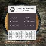Mascota Services Tear Off Stristris Flyer<br><div class="desc">Un volante con tiras de lágrimas y ilustraciones de garras de gato. Personalizable completo, puede ser adecuado para todo tipo de servicios mascotas como paseantes de perros, sentados en gatos, alimentación de conejo, cuidado de aves, riego de plantas, abordaje de mascotas, etc. Puedes cambiar la pata del gato con tu...</div>