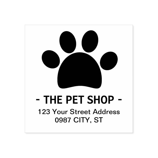 Mascota Shop | Empresa Mascota | Sello de caucho d (Impresión)