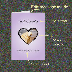 Mascota simpatía personalizado foto y tarjeta de t