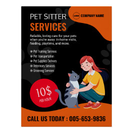 Mascota Sitter Glossy Poster
